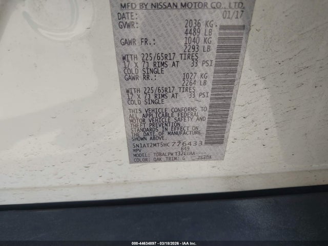 Nissan ROGUE S 2017 5N1AT2MT5HC776433 Image 9