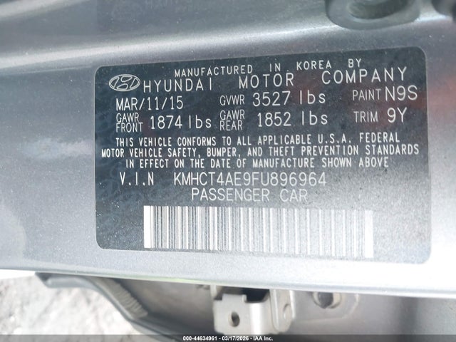 Hyundai ACCENT GLS 2015 KMHCT4AE9FU896964 Image 9