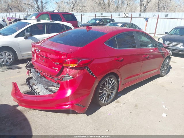 Продаж на аукціоні авто 2018 Hyundai Elantra Sport, vin: KMHD04LBXJU598383, номер лоту: 44634982