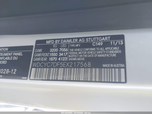 Продаж на аукціоні авто 2014 Mercedes-benz G 63 Amg 4matic, vin: WDCYC7DF5EX217568, номер лоту: 44635060