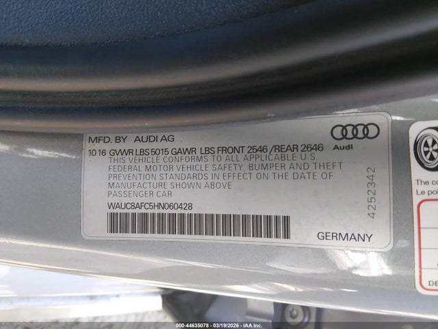 2017 AUDI A6 WAUC8AFC5HN060428 Photo 8