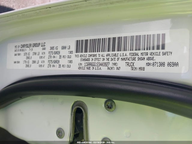 1C6RR6GG1ES403927 RAM 1500 Big Horn