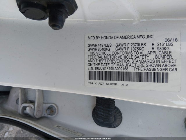 Aukcja sprzedaży 2019 Acura Tlx Tech Pkg, vin: 19UUB1F59KA002168, numer aukcji: 44635325