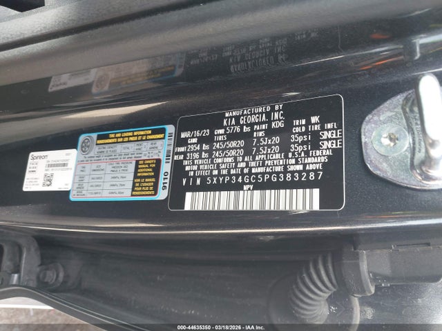 Продажа на аукционе авто 2023 Kia Telluride Ex, vin: 5XYP34GC5PG383287, номер лота: 44635350