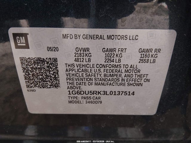 1G6DU5RK3L0137514 Cadillac Ct5 Sport