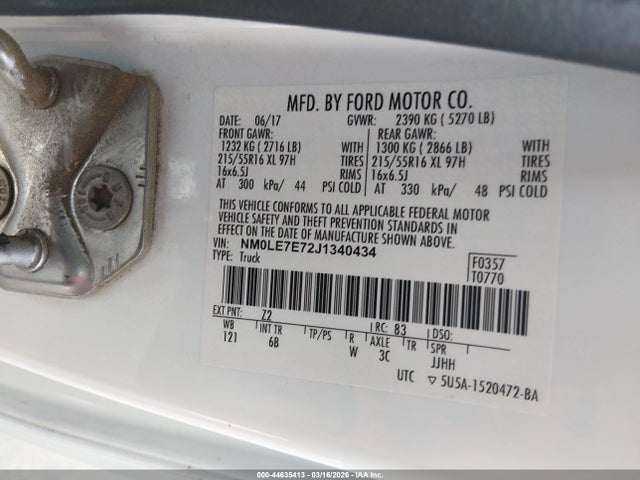 2018 FORD TRANSIT CONNECT NM0LE7E72J1340434 Photo 8