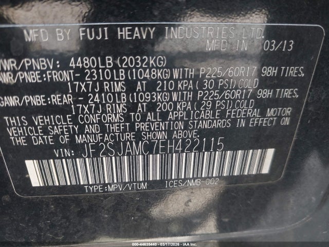 Subaru Forester 2.5i Touring 2014 JF2SJAMC7EH422115 Image 9