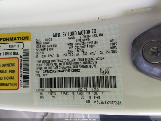 2023 FORD BRONCO SPORT 3FMCR9C64PRE12662 Photo 8