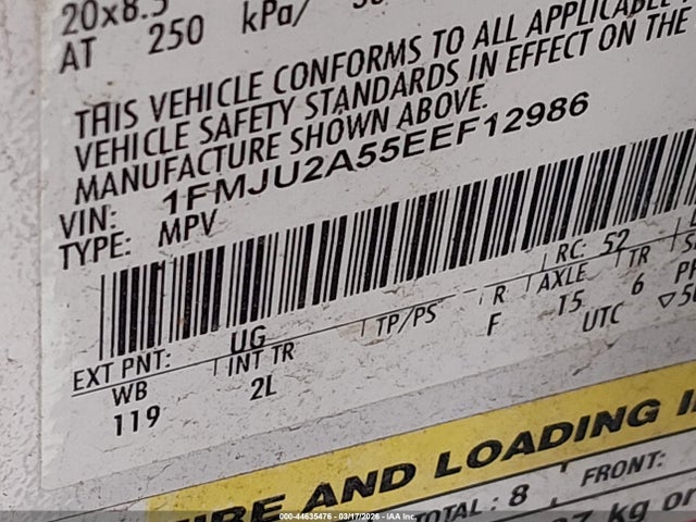 Ford Expedition Limited 2014 1FMJU2A55EEF12986 Image 9