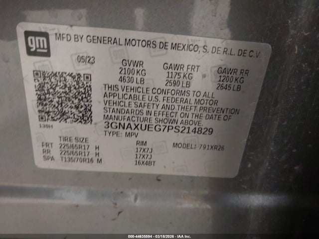 Chevrolet Equinox Awd Lt 2023 3GNAXUEG7PS214829 Image 9