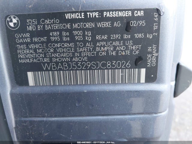 1995 BMW 325 WBABJ5329SJC83026 Photo 8