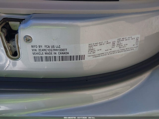 Aukcja sprzedaży 2024 Chrysler Voyager Lx, vin: 2C4RC1CG7RR133077, numer aukcji: 44635700