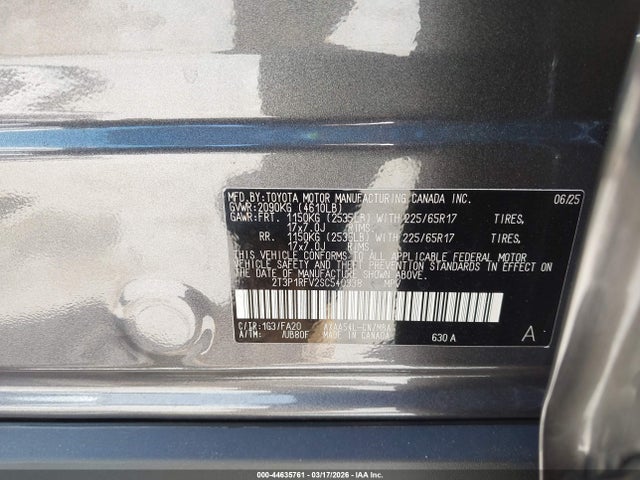 2T3P1RFV2SC540338 Toyota Rav4 Xle