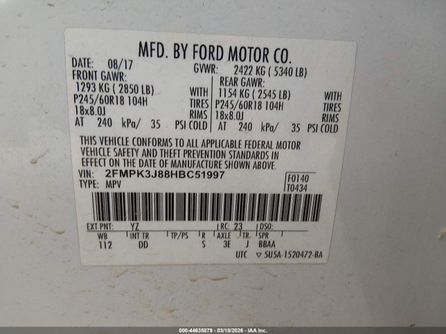 2017 FORD EDGE 2FMPK3J88HBC51997 Photo 8