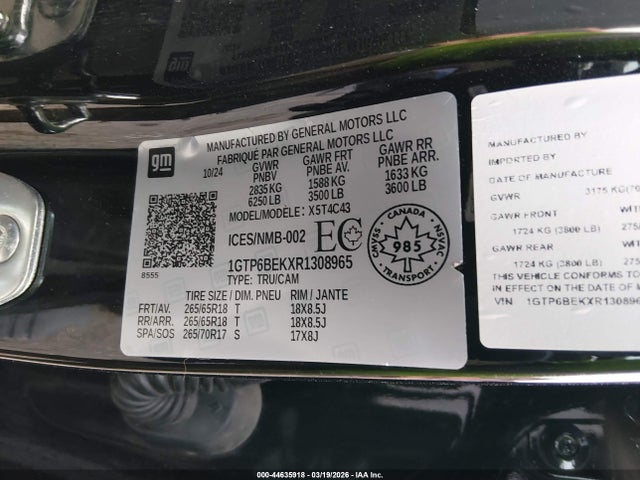 1GTP6BEKXR1308965 GMC Canyon Elevation