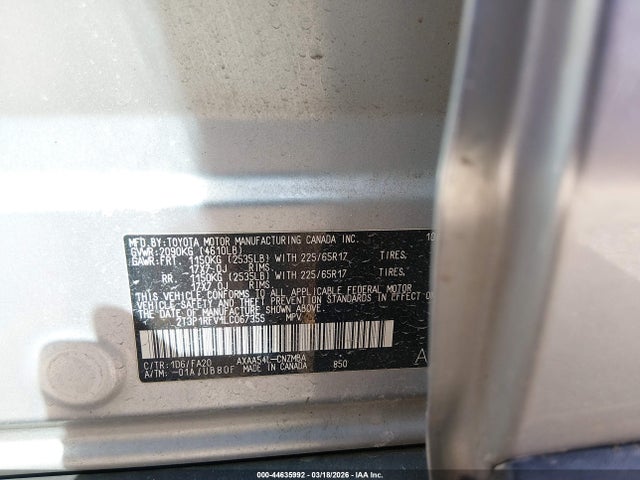 Aukcja sprzedaży 2020 Toyota Rav4 Xle, vin: 2T3P1RFV1LC067355, numer aukcji: 44635992