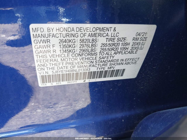 2022 ACURA MDX 5J8YE1H08NL013083 Photo 8