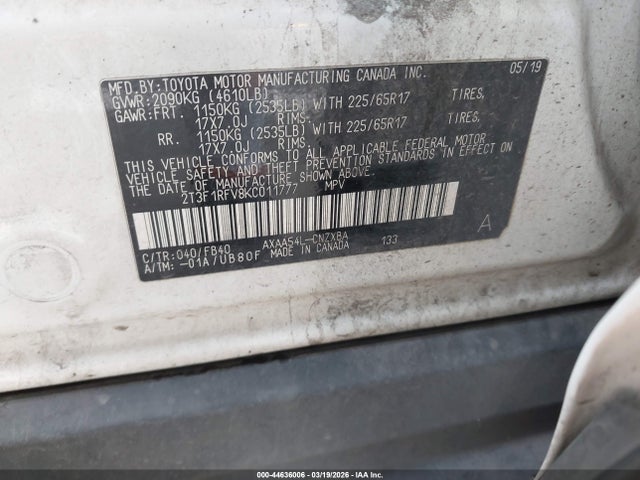 Toyota RAV4 LE 2019 2T3F1RFV8KC011777 Image 9
