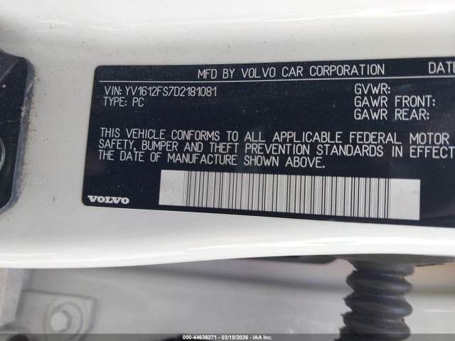 2013 VOLVO S60 YV1612FS7D2181081 Photo 8