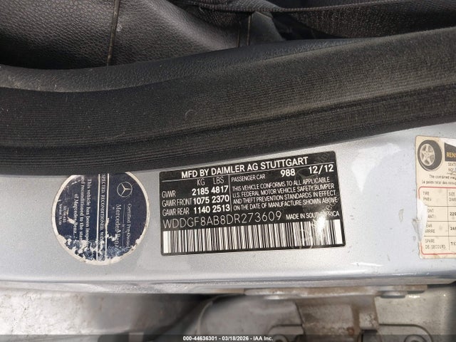 2013 Mercedes-benz C 300 Sport 4matic მანქანა იყიდება აუქციონზე, vin: WDDGF8AB8DR273609, აუქციონის ნომერი: 44636301