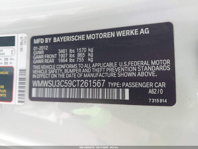 2012 MINI COOPER WMWSU3C59CT261567 Photo 8