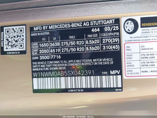 W1NWM0AB5SX042391 Mercedes-Benz G 580e