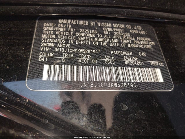 JN1BJ1CP9KW528191 Nissan Rogue Sport S