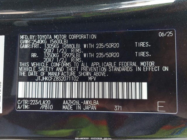 JTJHKCFZ8S2071102 Lexus Nx 450h+ Luxury