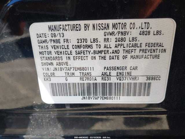 JN1BV7AP7EM680111 Infiniti Q50 Premium