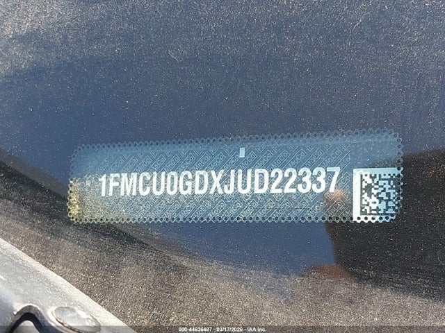 1FMCU0GDXJUD22337 Ford ESCAPE SE