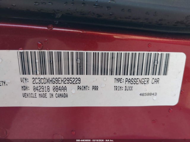 Продажа на аукционе авто 2014 Dodge Charger Sxt 100th Anniversary, vin: 2C3CDXHG9EH295229, номер лота: 44636508
