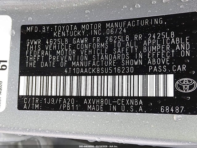 Toyota CAMRY LE 2025 4T1DAACK8SU516230 Image 9