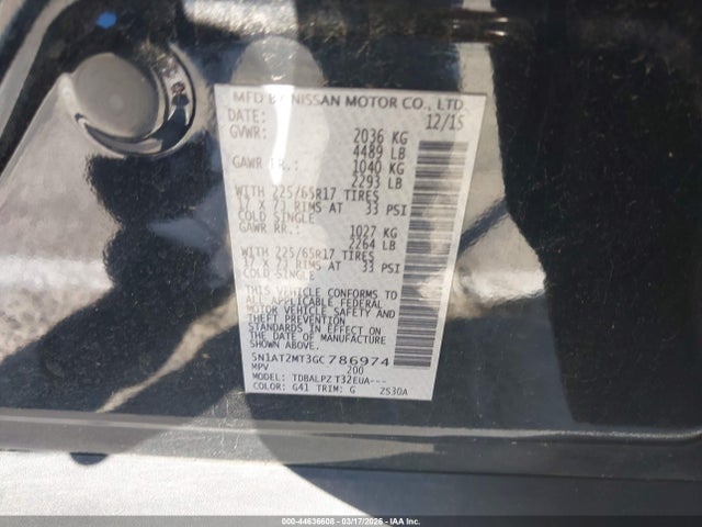 5N1AT2MT3GC786974 Nissan Rogue S/sl/sv