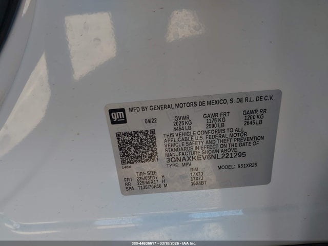 2022 CHEVROLET EQUINOX 3GNAXKEV6NL221295 Photo 8