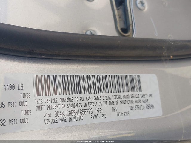 3C4NJCAB9HT698773 Jeep New Compass Sport Fwd