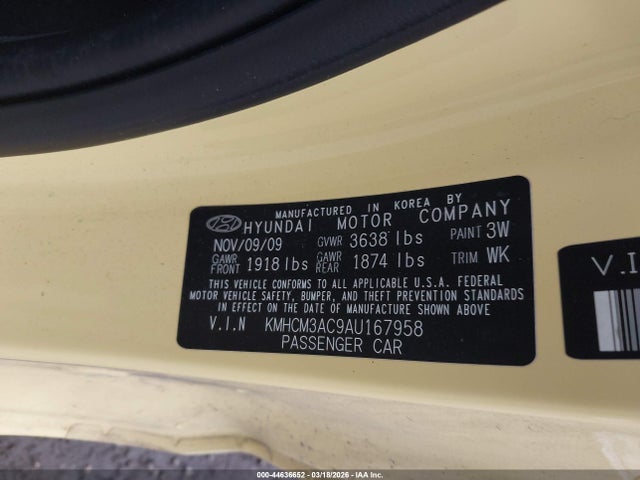 2010 HYUNDAI ACCENT KMHCM3AC9AU167958 Photo 8