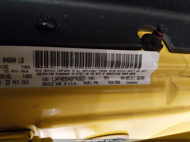 Auction sale of the 2006 Jeep Wrangler Rubicon, vin: 1J4FA69S46P703657, lot number: 44636656