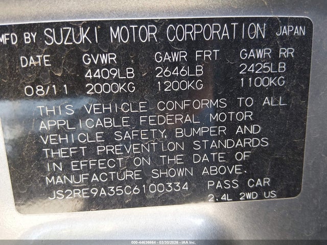 2012 SUZUKI KIZASHI JS2RE9A35C6100334 Photo 8