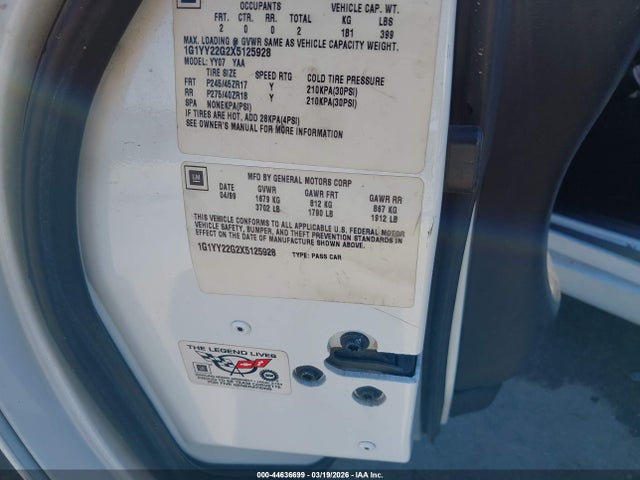 1999 CHEVROLET CORVETTE 1G1YY22G2X5125928 Photo 8