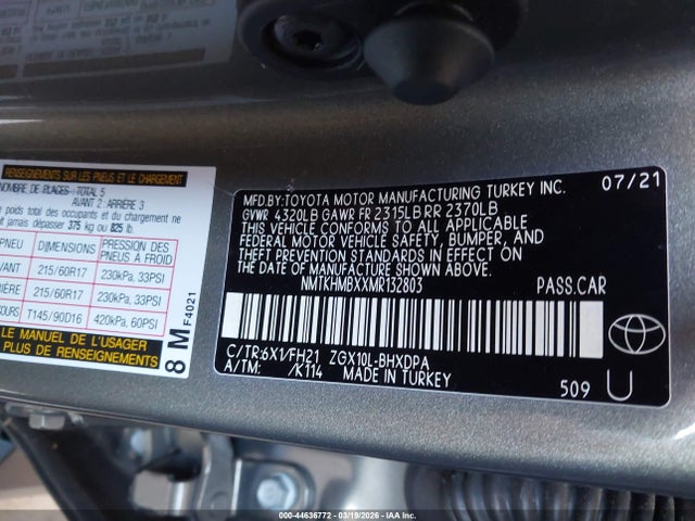 Toyota C-HR LE 2021 NMTKHMBXXMR132803 Image 9