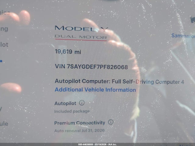 7SAYGDEF7PF826068 Tesla Model Y Performance Dual Motor All-wheel Drive