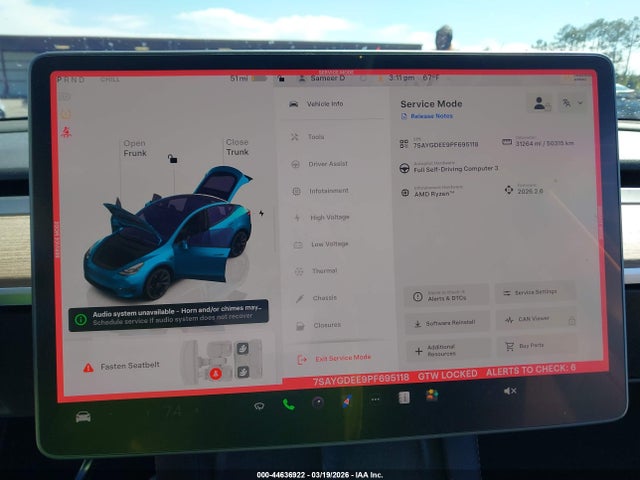 7SAYGDEE9PF695118 Tesla Model Y Awd/long Range Dual Motor All-wheel Drive