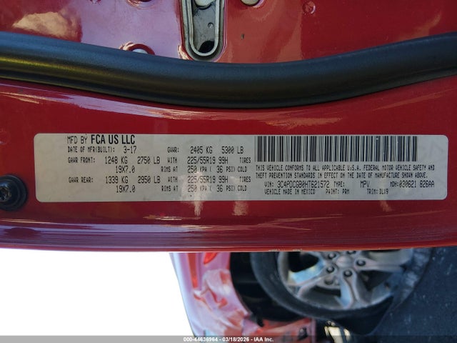 2017 DODGE JOURNEY 3C4PDCGB0HT621572 Photo 8