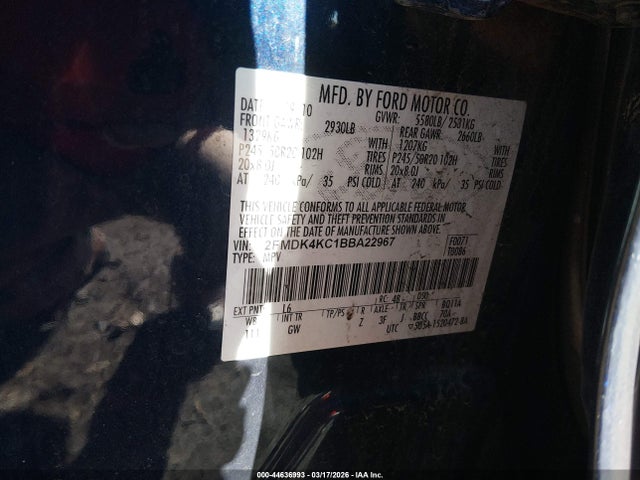 2011 FORD EDGE 2FMDK4KC1BBA22967 Photo 8