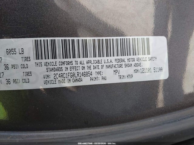 2020 CHRYSLER PACIFICA 2C4RC1FG0LR146854 Photo 8