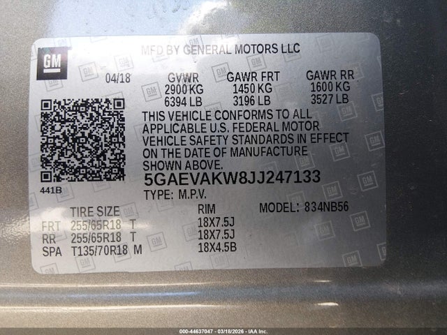 Buick Enclave Essence 2018 5GAEVAKW8JJ247133 Image 9