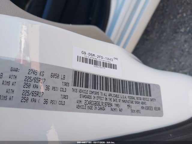 Dodge Grand Caravan Se 2020 2C4RDGBG6LR197894 Image 9