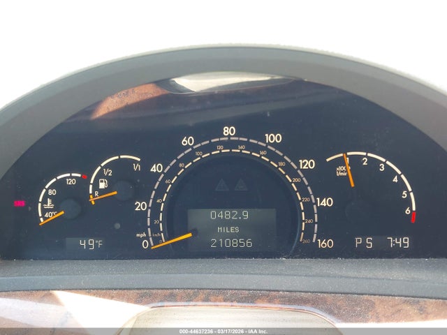 2004 Mercedes-benz S 500 4matic მანქანა იყიდება აუქციონზე, vin: WDBNG84J74A412269, აუქციონის ნომერი: 44637236