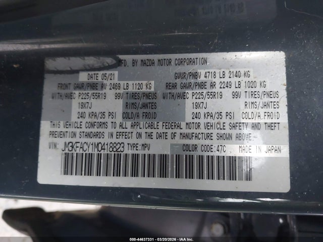 2021 MAZDA CX-5 JM3KFACY1M0418823 Photo 8