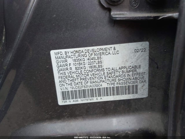 Продаж на аукціоні авто 2022 Acura Ilx Premium   A-spec Packages/technology   A-spec Packages, vin: 19UDE2F83NA005904, номер лоту: 44637372